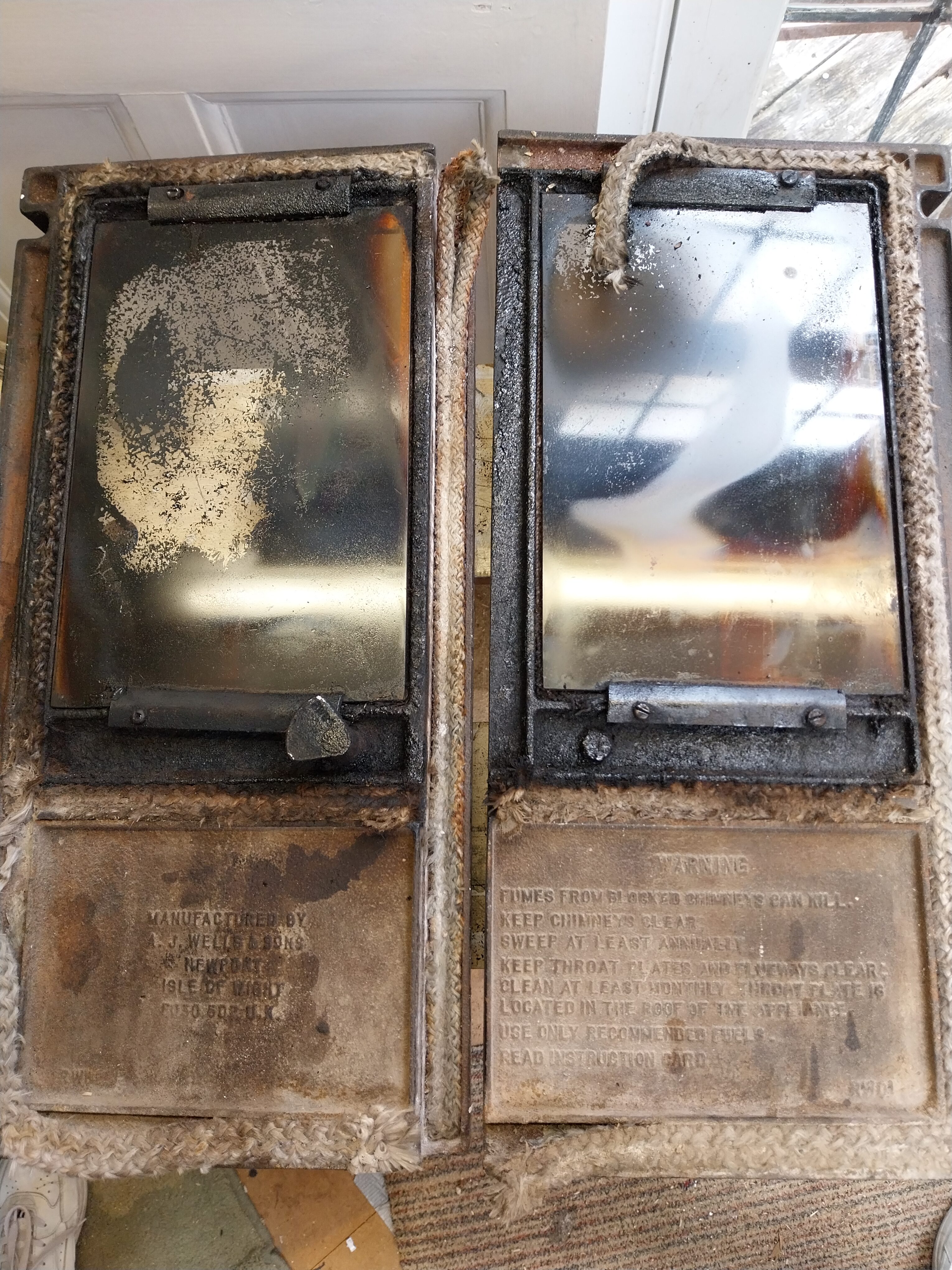 Stove door repair